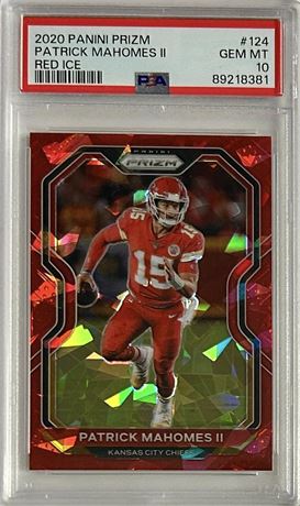 2020 Panini Prizm #124 Patrick Mahomes Red Ice PSA 10 GEM MINT