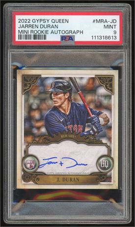 2022 Gypsy Queen Jarren Duran Mini Rookie Autograph 35/99 PSA 9 MINT