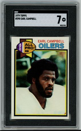 1979 Topps #390 Earl Campbell RC SGC 7 NM