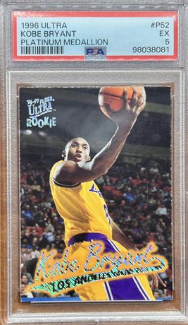 1996 Ultra Platinum Medallion Kobe Bryant RC PSA 5 EX