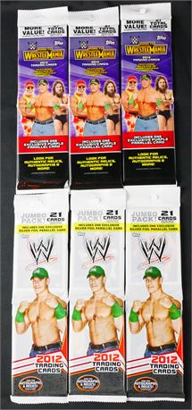 2012-2014 Topps WWE Wrestling Factory Sealed Rack Pack Lot (6)
