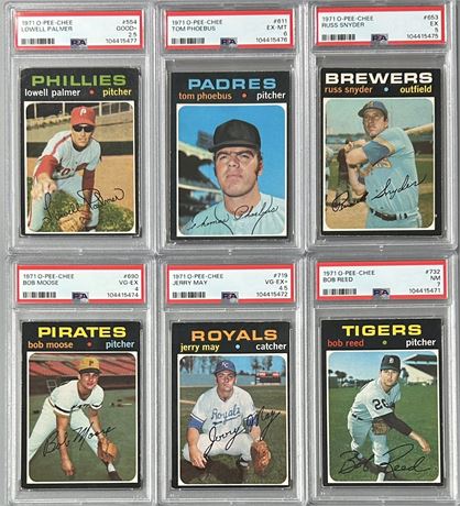 1971 O-Pee-Chee PSA Graded Lot (6) w/ 4 High-Numbers