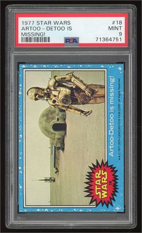 1977 Star Wars #18 Artoo-Deetoo is Mssing! PSA 9 MINT