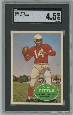 1960 Topps #113 Y.A. Tittle SGC 4.5 VGEX