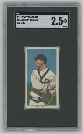 1911 T206 Sweet Caporal Factory 42 OP Mickey Doolan Batting SGC 2.5 Good+