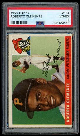 1955 Topps #164 Roberto Clemente RC PSA 4 VGEX