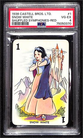 1938 Castell Bros LTD #1 Snow White Shuffled Symphonies - Red PSA 4 VGEX