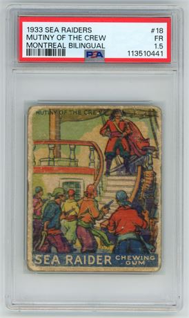 1933 Sea Raiders #18 Mutiny Of The Crew Montreal Bilingual PSA 1.5 FAIR