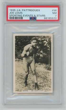 1935 J.A. Pattreiouex Sporting Events & Stars #56 Joe Louis RC PSA 7 NM