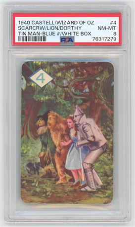 1940 Castell Wizard Of Oz #4 Scarecrow, Lion, Dorthy, Tin Man PSA 8 NMMT