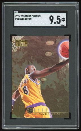 1996 Skybox Premium #55 Kobe Bryant RC SGC 9.5 MINT+