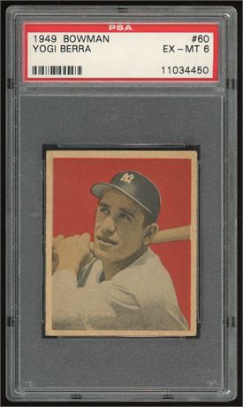 1949 Bowman #60 Yogi Berra PSA 6 EXMT