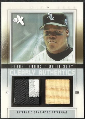 2004 Fleer Clearly Authentics Frank Thomas Game-Used Patch/Bat 37/44