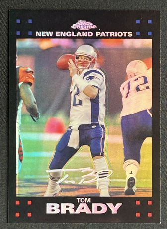 2007 Topps Chrome Tom Brady Black Refractor