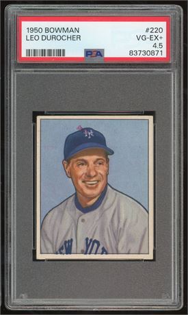 1950 Bowman #220 Leo Durocher PSA 4.5 VGEX+