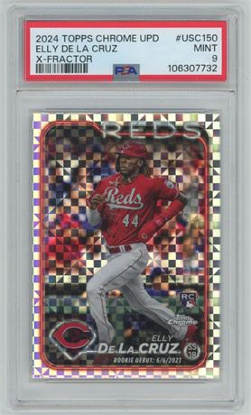 2024 Topps Chrome Update #USC150 X-Fractor Elly De La Cruz RC PSA 9 MINT