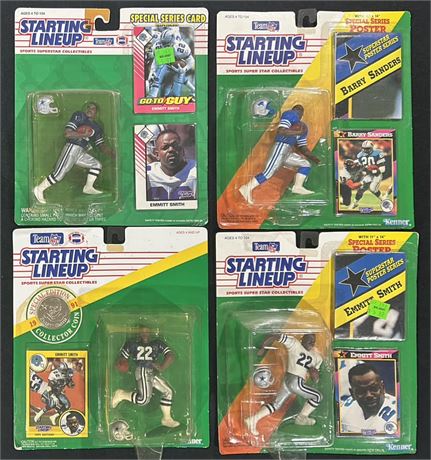 Emmitt Smith/Barry Sanders Starting Lineup Lot (4)