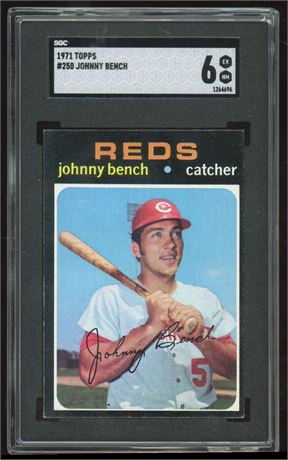 1971 Topps #250 Johnny Bench SGC 6 EXMT