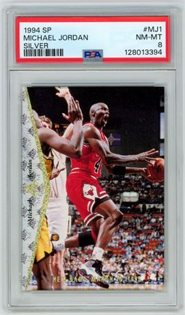 1994 SP #MJ1 Michael Jordan Silver PSA 8 NMMT