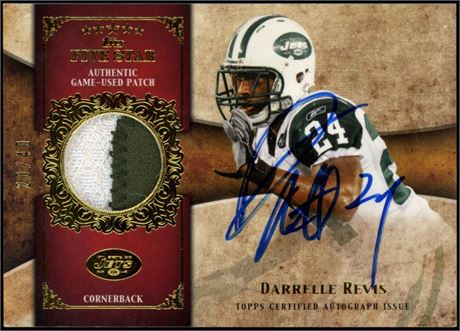 2011 Topps Five Star Darrelle Revis Game Used Patch Auto 20/40