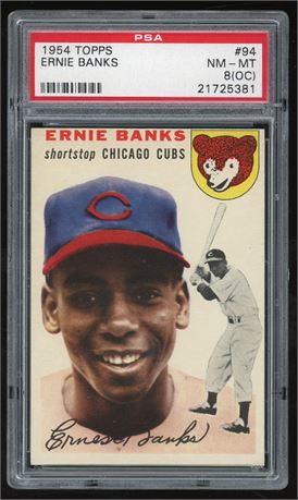 1954 Topps #94 Ernie Banks RC PSA 8(OC)
