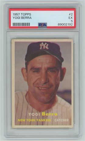 1957 Topps #2 Yogi Berra PSA 5 EX