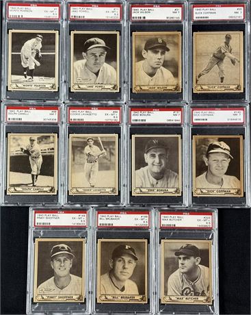 1940 Play Ball PSA 6.5 to PSA 7 Graded Lot (11)