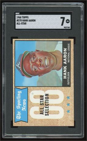 1968 Topps #370 Hank Aaron All Star SGC 7 NM
