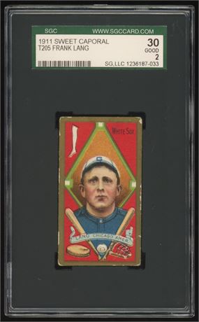 T205 Sweet Caporal Frank Lang SGC 2 GOOD