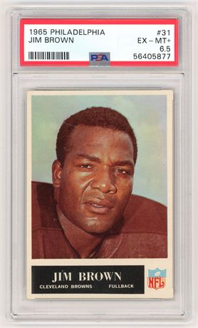 1965 Philadelphia #31 Jim Brown PSA 6.5 EXMT+ CENTERED