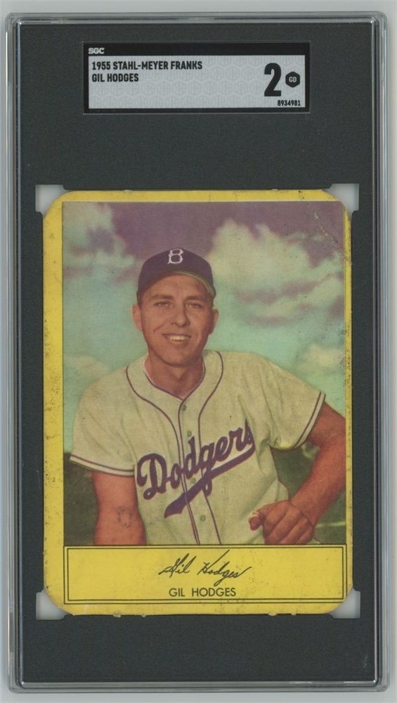 Collector Investor Auctions - 1955 Stahl-Meyer Franks Gil Hodges SGC 2 ...