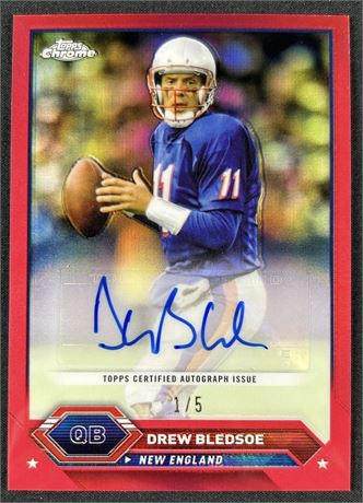 2024 Topps Chrome Composite 1/5 Drew Bledsoe Red Autograph Variation