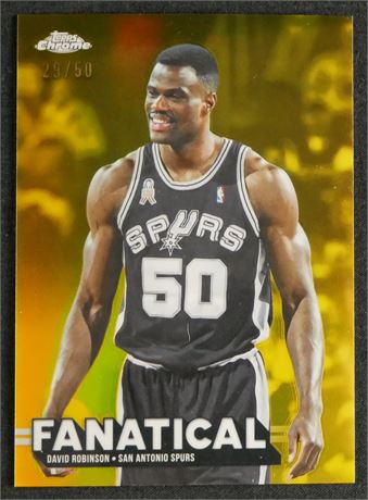 2025 Topps Chrome Fanatical 29/50 David Robinson Gold Refractor