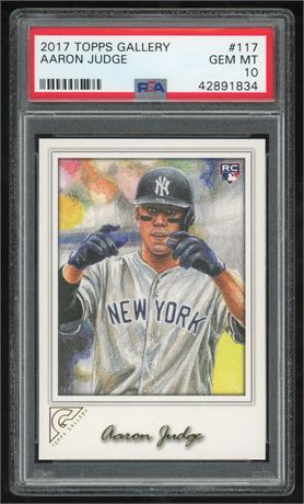 2017 Topps Gallery #117 Aaron Judge RC PSA 10 GEM MINT