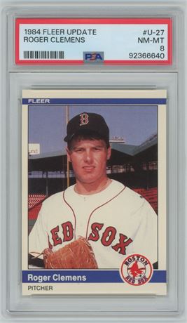 1984 Fleer Update #U-27 Roger Clemens RC PSA 8 NMMT