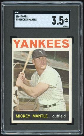 1964 Topps #50 Mickey Mantle SGC 3.5