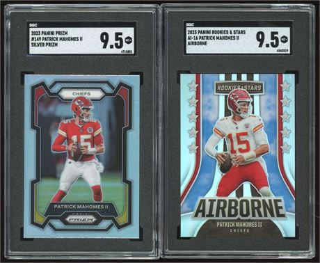 2023 SGC Graded 9.5 Patrick Mahomes Lot (2)