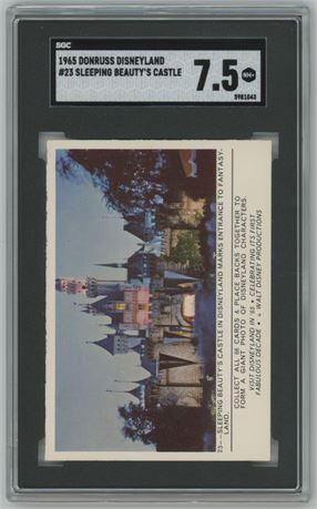 1965 Donruss Disneyland #23 Sleeping Beauty's Castle SGC 7.5 NM+ Great Centering