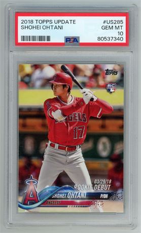 2018 Topps Update Shohei Ohtani RC PSA 10 GEM MINT