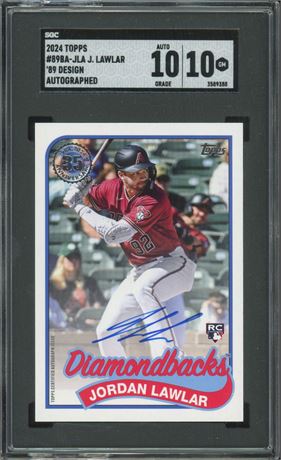 2024 Topps Jordan Lawlar '89 Design Auto SGC 10 Auto 10