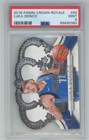2018 Panini Crown Royale #63 Luka Doncic RC Die Cut PSA 9 MINT