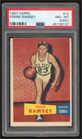 1957 Topps #15 Frank Ramsey PSA 8(MC)