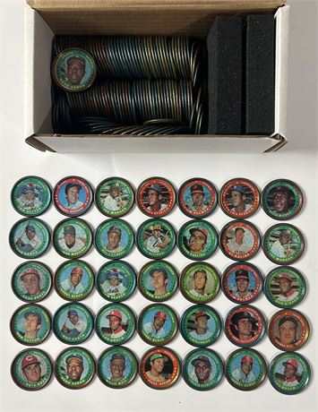 1971 Topps Coins Lot (150) w/ 35 HOFers Low Grade