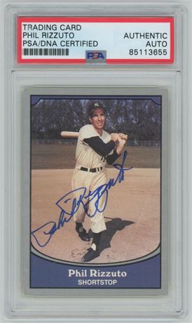 1990 Pacific Legends #101 Phil Rizzuto Authentic Auto