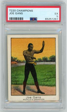 1910 T220 Champions Joe Gans PSA 5 EX