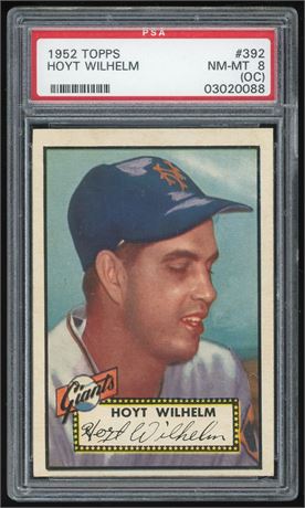 1952 Topps #392 Hoyt Wilhelm RC High # PSA 8(OC)