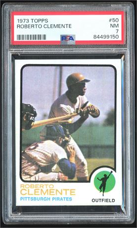 1973 Topps #50 Roberto Clemente PSA 7 NM