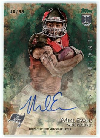 2014 Topps Inception #7 Mike Evans RC 38/99 On Card Auto
