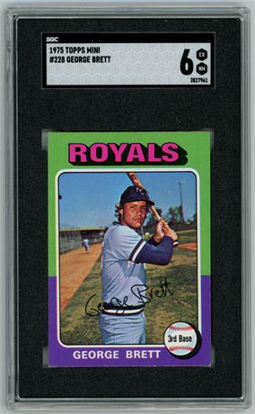 1975 Topps Mini #228 George Brett RC SGC 6 EXMT