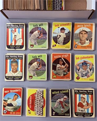 1959 Topps Baseball Low Grade to VG Lot (400) READ
